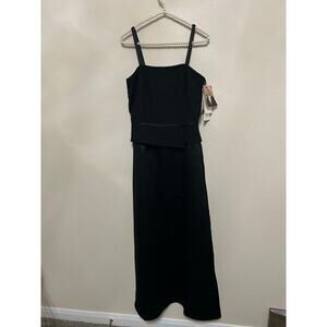 NEW VINTAGE Scott McClintock Dress Black Formal Dinner Cocktail Party Maxi Dress